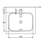TOTO L5715E 台上面盆 | 橢圓形 | 白色
